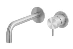 Robinet de chiuvetă încastrat Waterevolution Flow, complet din oțel inoxidabil T116BIEV2, cu gura de scurgere de 15 cm