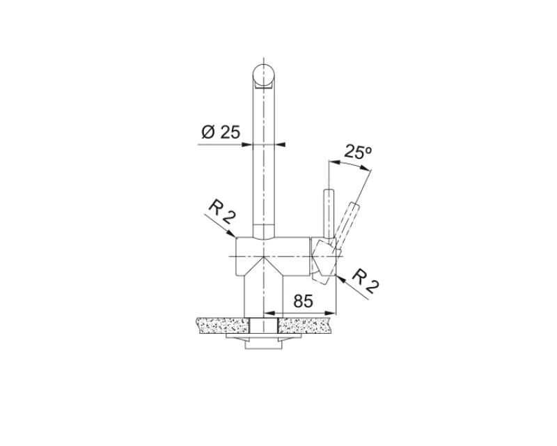 Franke Atlas Neo Robinet de bucătărie cu duză pivotantă mat negru periat 115.0550.424