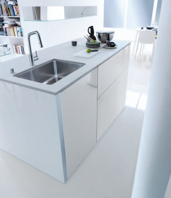 Franke Kubus Robinet de bucătărie cu duș de mână extensibil din oțel inoxidabil 115.0529.207