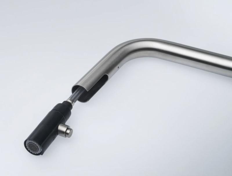 Franke Kubus Robinet de bucătărie cu duș de mână extensibil din oțel inoxidabil 115.0529.207