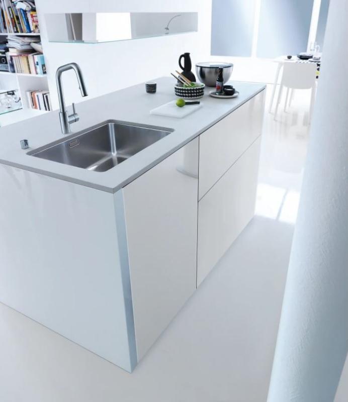 Franke Kubus Robinet de bucătărie cu duș de mână extensibil din oțel inoxidabil 115.0529.207