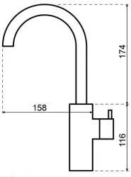 Robinetele de chiuvetă cu flux Waterevolution Flow, model înalt, din alamă periată T1121FULE