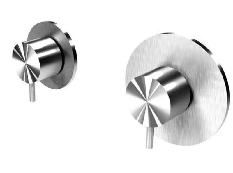 Waterevolution Flow termostat de duș încastrat cu 1 robinet de închidere, complet din oțel inoxidabil 1208920974