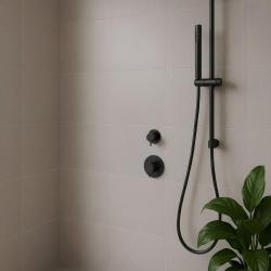 Waterevolution Flux termostat de duș încorporat cu un robinet de schimbare mat negru 1208920978.