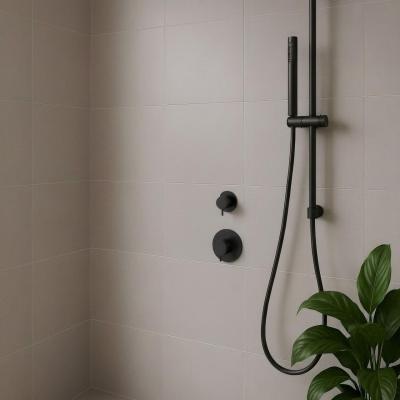 Waterevolution Flux termostat de duș încorporat cu un robinet de schimbare mat negru 1208920978.