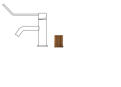 Waterevolution Flow robinet pentru chiuvetă, incluzând dop cu clic, PVD cupru periat T111CPE