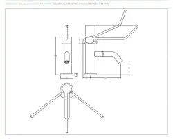 Robineta de chiuvetă Waterevolution Flow, inclusiv dop cu clic, PVD gun metal T111GME