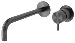 Robinetele de baie încorporate Waterevolution Flow PVD Gun Metal cu gură de scurgere de 25cm T116BME-25.