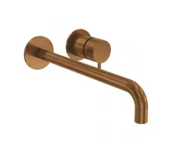 Robinetele pentru chiuvetă Waterevolution Flow incorporate PVD din cupru periat cu gât de 15 cm T116CPE-15.