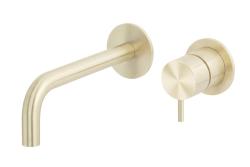 Waterevolution Flow Robinet de chiuvetă încastrat PVD aur alb cu gura de scurgere de 15 cm T116BWGE-15