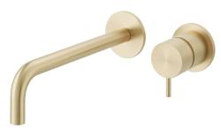 Waterevolution Flow Robinet de chiuvetă încastrat PVD Aur alb cu gura de scurgere 21 cm T116BWGE-21