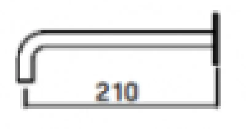 Waterevolution Flow Robinet de chiuvetă încastrat PVD Aur alb cu gura de scurgere 21 cm T116BWGE-21