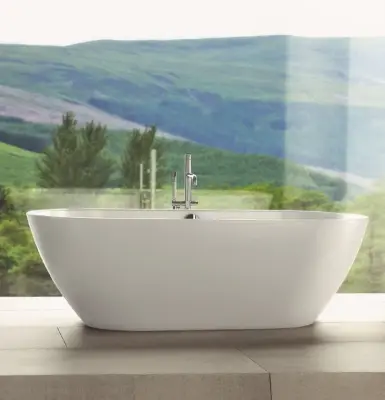 Robineta de baie independentă Waterevolution Flow cu duș manual, aur alb T133WGE