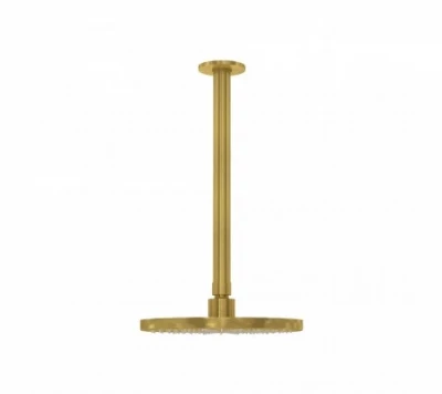 Dușul principal Waterevolution Flow de 200mm cu conexiune la tavan, din alamă periată T1642LE.