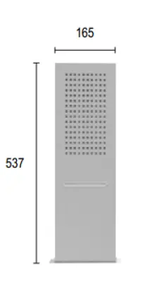Duşul cu perete SB Square 316 cu duş de ploaie şi duş cu cascadă complet din oţel inoxidabil 1208946755.