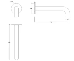 Evolutia apei Flow, robinet de baie, mat alb, T167119BR, lungimea robinetului 19cm.