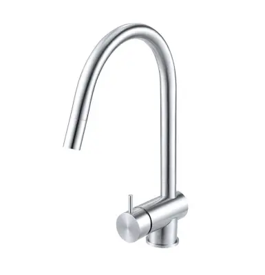 Waterevolution Flow Baterie de bucătărie din oțel inoxidabil solid  cu duză extractibilă T155IE