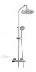 DEMM Combinație de duș cu termostat și duș cu efect de ploaie, crom 1208946965