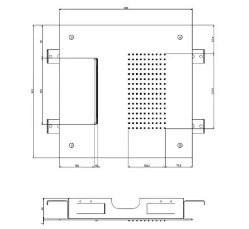Duș de tavan SB Square 316 cu cascada, încastrat, 38x38cm - Oțel inoxidabil 1208946994