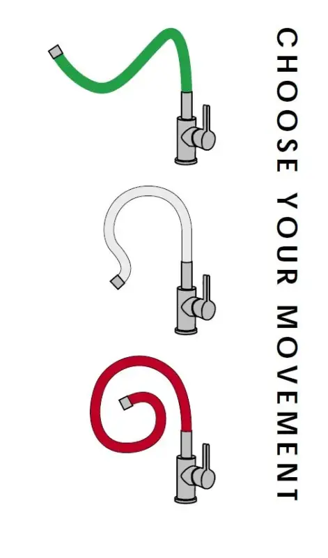 DEMM Robinet de bucătărie cu duză pivotantă crom/negru 1208947023