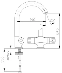 DEMM Robinet termostatic de bucătărie cu duză pivotantă crom 1208947361
