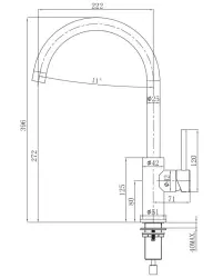 Lorreine Mersey Cupru PVD duză pivotantă 1208952360