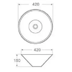 OUTLET Blusani Cera Chiuvetă rotundă 42x42x15 cm albă BS204405