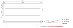Solid-S Quatra lavoar suprafață solidă mat alb fără orificiu pentru robinet cu capac solid B140xD45xH8 1208952413