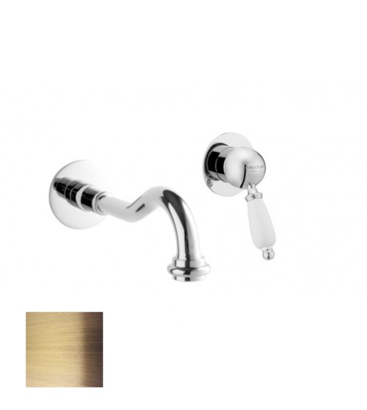 PB robinetul de amestec cu montaj incorporat pentru chiuvetă Vintage, cu gură de scurgere de 21cm, culoare bronz.