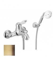PB Baterie nostalgia pentru cada cu set de duș manual Bronz