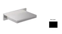 SB Square cască de golire a apei, negru mat
