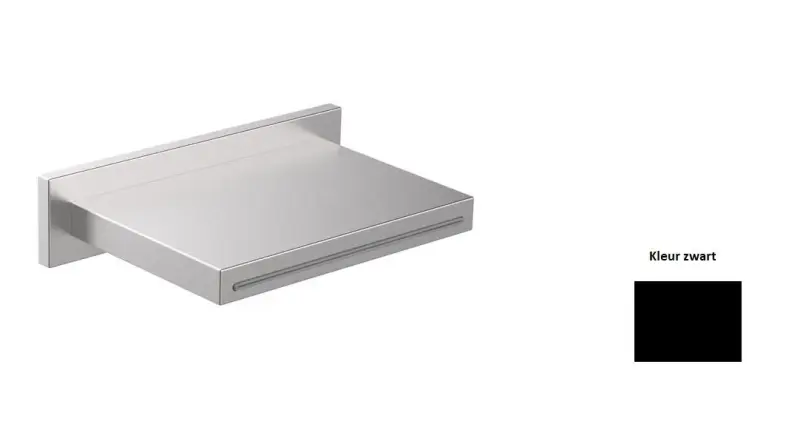 SB Square cască de golire a apei, negru mat