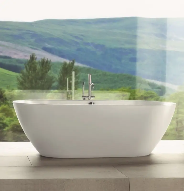 Waterevolution Flow baterie de cadă independentă cu duș de mână crom T13301