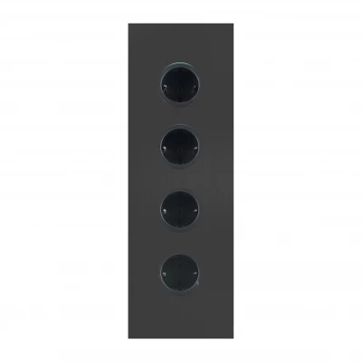 Coloană de energie cu 4 prize de pământ negre 1208953219
