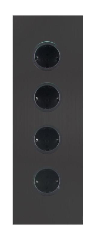Indux Corner Colonă de energie cu 4 prize cu împământare Negru 1208953219
