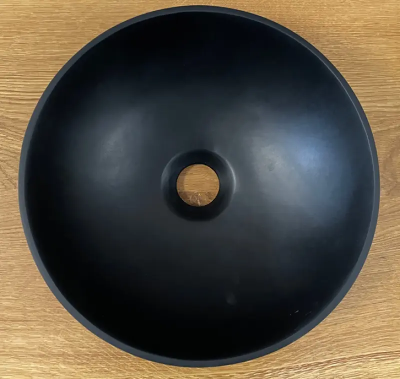 Chiuvetă mică Solid S, Solid Surface, rotundă, 30 x 30 x 11 cm, negru mat, 1208953271