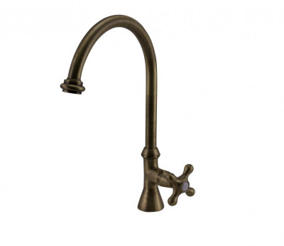 Robineta clasică PB cu manetă puternică, apă rece, cu ieșire rotundă înaltă, bronz 1208953275.