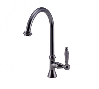 Robinet clasic de baie PB cu maner alb, apa rece, cu gură rotundă înaltă, crom 1208953277.
