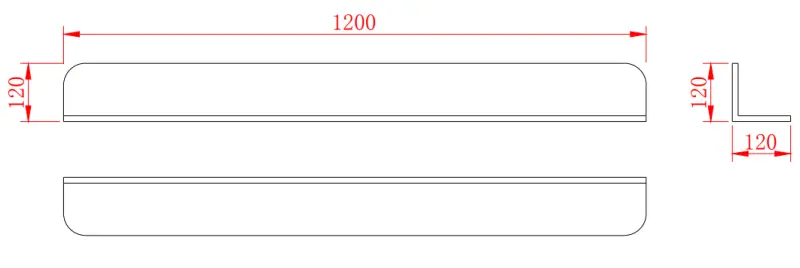 Solid-S Planchet Coș de duș din material solid, alb mat, 120 x 12 cm, cu sistem de fixare ascuns 1208953449
