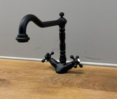Robinet de bucătărie rustic nostalgic V1910 negru mat 1208953461