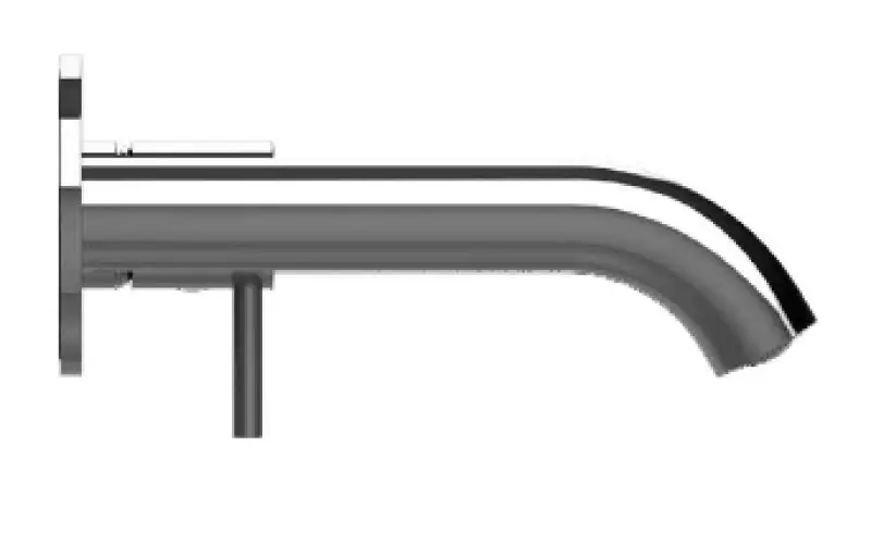 Robineta de amestec pentru chiuvetă incorporată SB Round, negru mat - 102mm.