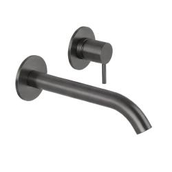 Am tradus textul în limba română pentru tine: Robinet de baie incorporabil SB Round, culoare gun metal PVD, 162 mm.