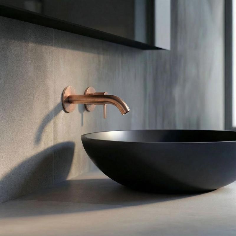 SB Round 316 robinet încastrat pentru chiuvetă, finisaj cupru periat PVD, 132 mm