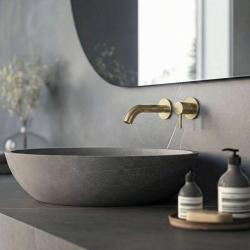 SB Round 316 robinet de lavabo encastré en laiton brossé PVD de 102 mm