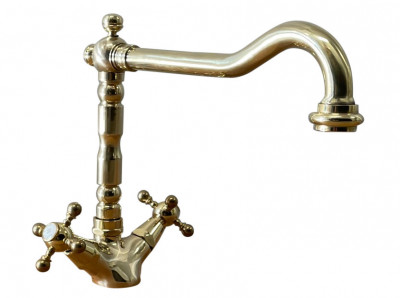 Robinet de bucătărie nostalgic V1910 Robinet Nature din alamă aspect decolorat și antichizat 1208953525