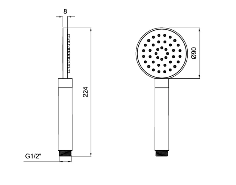 Setul de duș manual SB Rubinetterie Universale cu furtun și cârlig de agățare, din alamă periată, placată cu aur PVD, cod 1208953551.