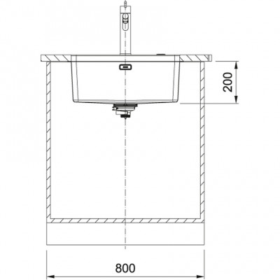 Franke Mythos MYX 110.55 chiuvetă din oțel inoxidabil 55x40cm sub blat 122.0638.200
