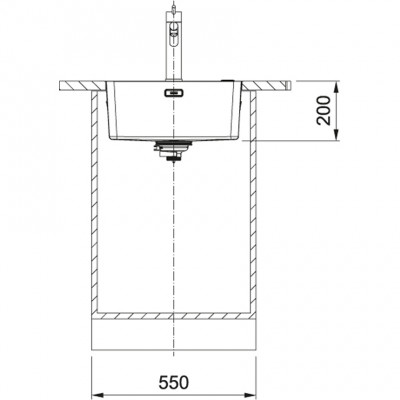 Franke Mythos MYX 210.45 chiuvetă din oțel inoxidabil 45x40 cm montaj la nivel 127.0638.275
