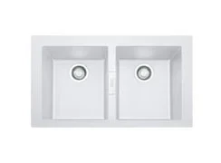 Franke Sirius 2 S2D 620 chiuvetă dublă din plastic alb de suprafață 143.0634.553
