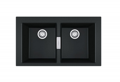 Franke Sirius 2 S2D 620 chiuvetă dublă din plastic negru de suprafață 143.0634.552